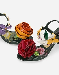Patent leather sandals