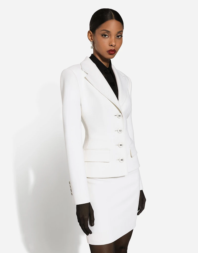 Single-breasted woolen jacket