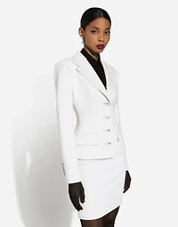 Single-breasted woolen jacket