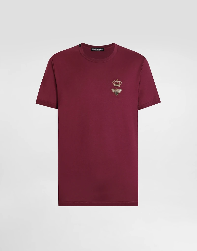 Cotton T-shirt with embroidery