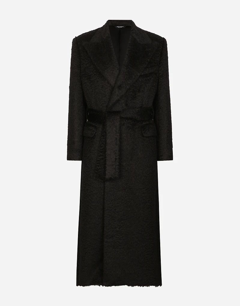 Belted oversize wool coat