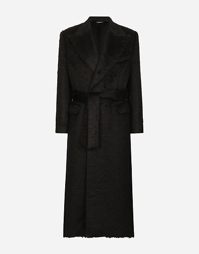 Belted oversize wool coat