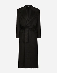 Belted oversize wool coat
