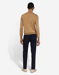 Cashmere and silk turtle-neck sweater