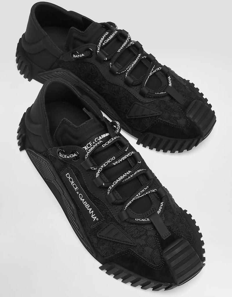 Mixed-materials NS1 slip-on sneakers