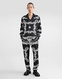 Silk vanity shirt with bandanna print