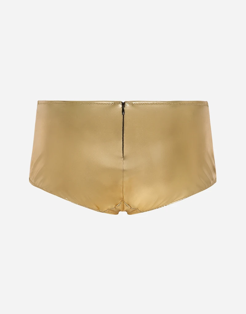 Foiled jersey low-rise panties