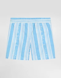 Poplin shorts with striped print
