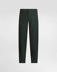 Woolen pants with turn-ups
