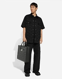 Medium coated jacquard shopper