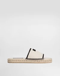 Salt&pepper fabric espadrille sandal