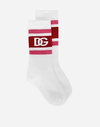 Stretch knit socks with DG logo