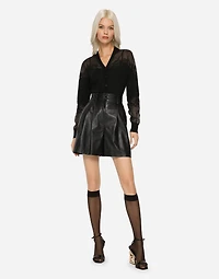 Cashmere, tulle and silk cardigan with lace
