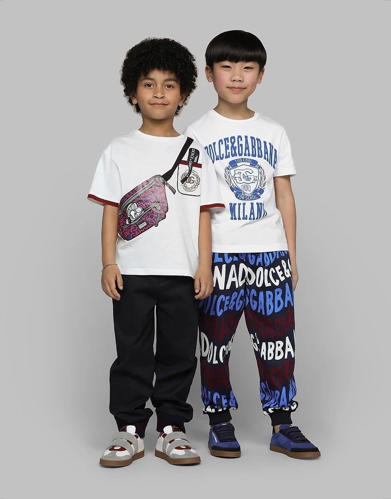 Jersey T-shirt with belt-bag print