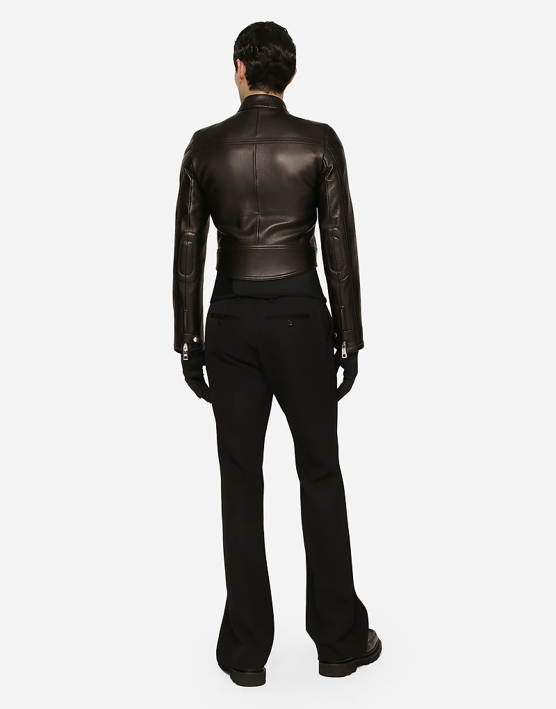 Nappa leather biker jacket