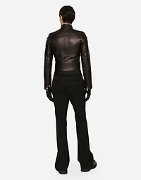 Nappa leather biker jacket