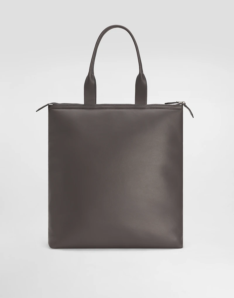 Calfskin nappa leather shopper