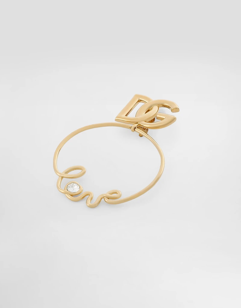 Clip-on “love” earrings with DG logo