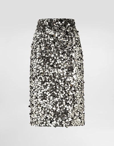 Sequined midi skirt