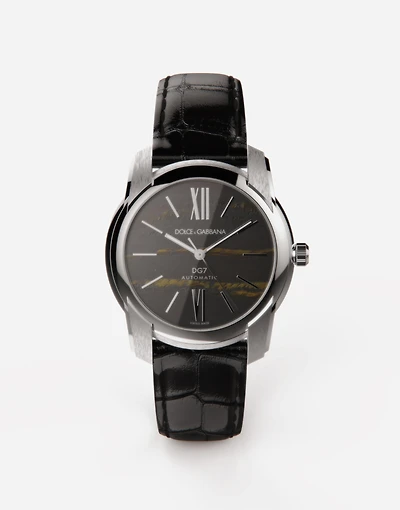 Steel and tiger’s eye watch