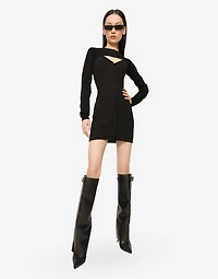 Short light technical jersey dress