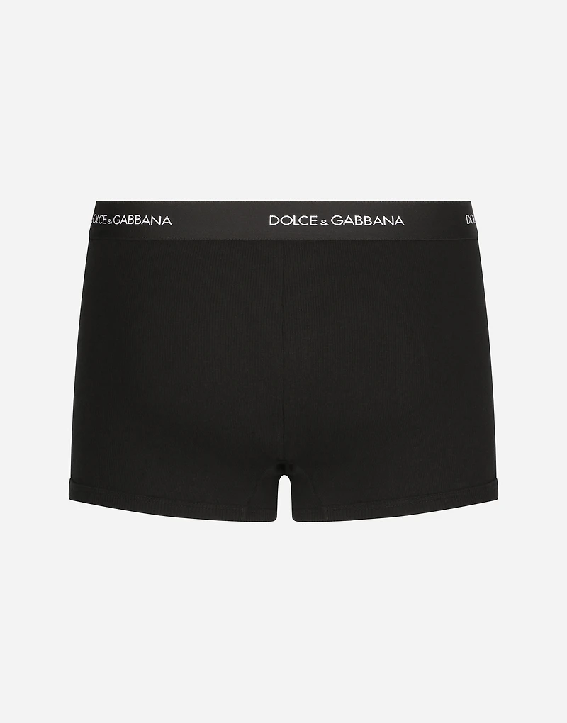 Fine-rib regular cotton boxers