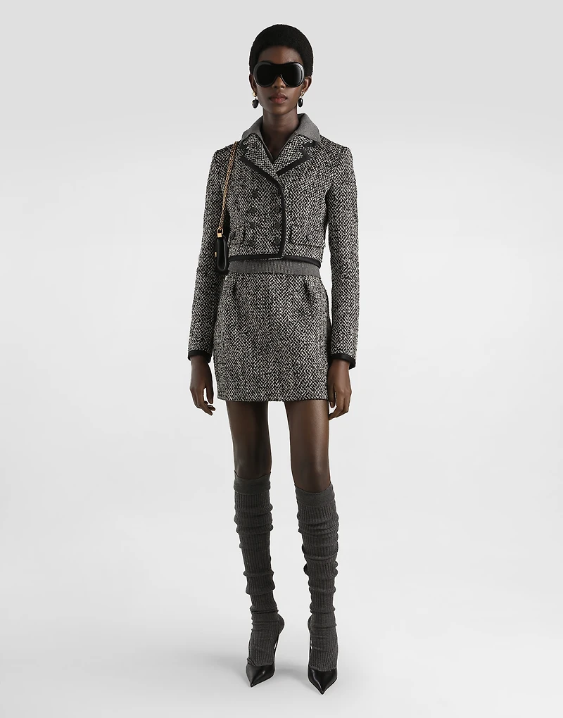 Short skirt double wool blend