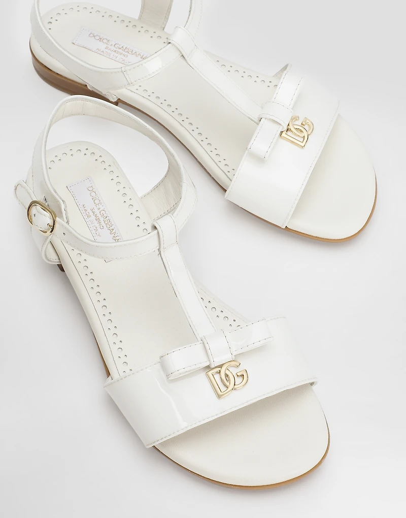 Patent leather sandals
