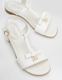 Patent leather sandals
