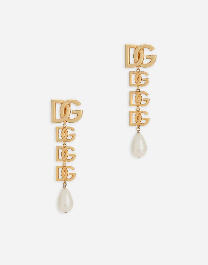 Clip-on earrings with DG logo