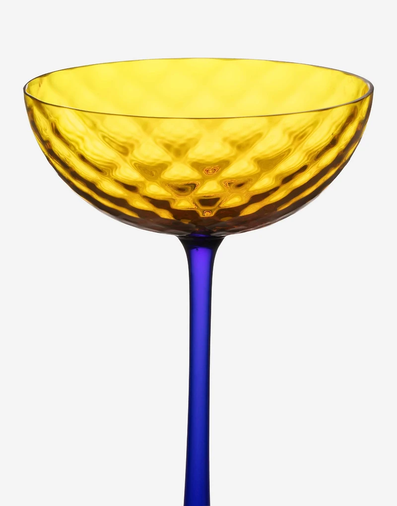 Hand-Blown Murano Champagne Glass