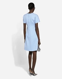Raschel tweed midi dress with DG logo