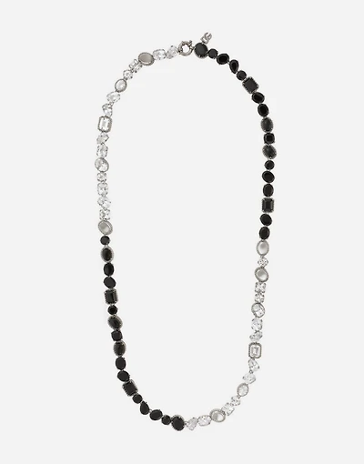 Rainbow Monochrome Sautoir 18-carat white gold, spinels and topazes