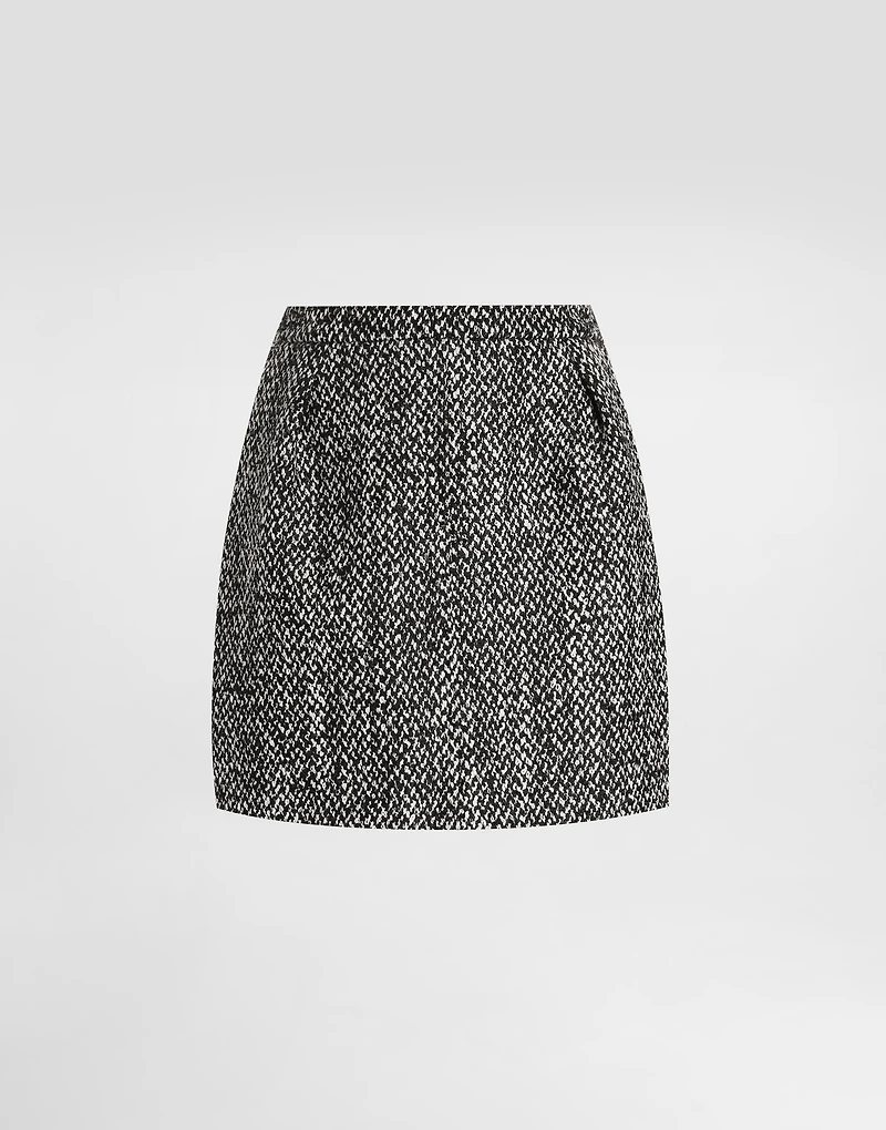 Short skirt double wool blend