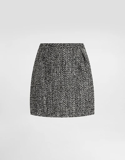 Short skirt double wool blend