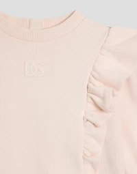 Fleece sweatshirt with lasered DG logo