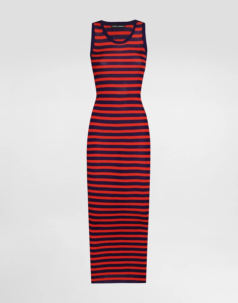 Ribbedbed viscose tank top dress