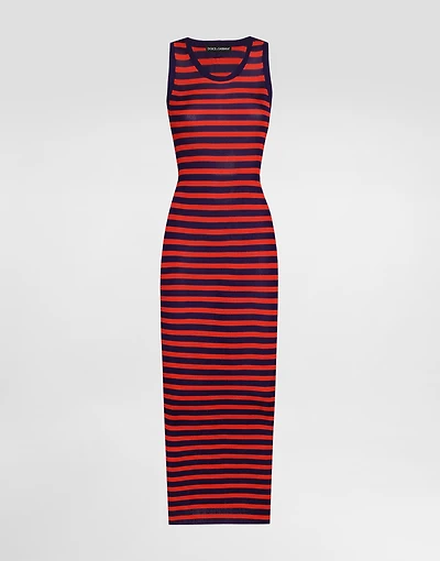 Ribbedbed viscose tank top dress