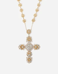 Filigree Necklace 18-carat yellow gold and aquamarines