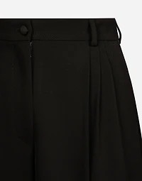 Wool gabardine tuxedo Bermuda shorts