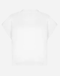 Jersey T-shirt with logo on neck