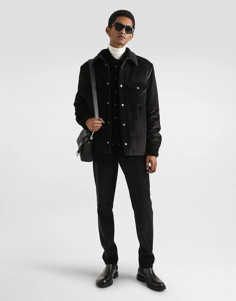 Fine-wale corduroy shirt