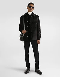 Fine-wale corduroy shirt