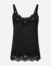Lingerie top satin and lace
