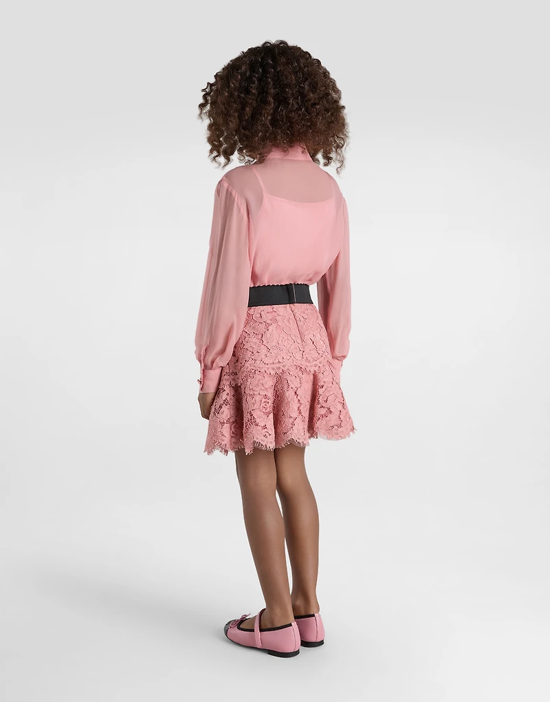 Lace skirt with DG logo