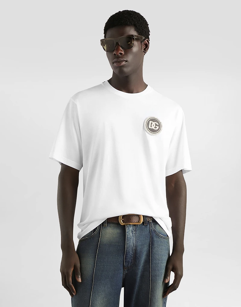 Cotton t-shirt with patch