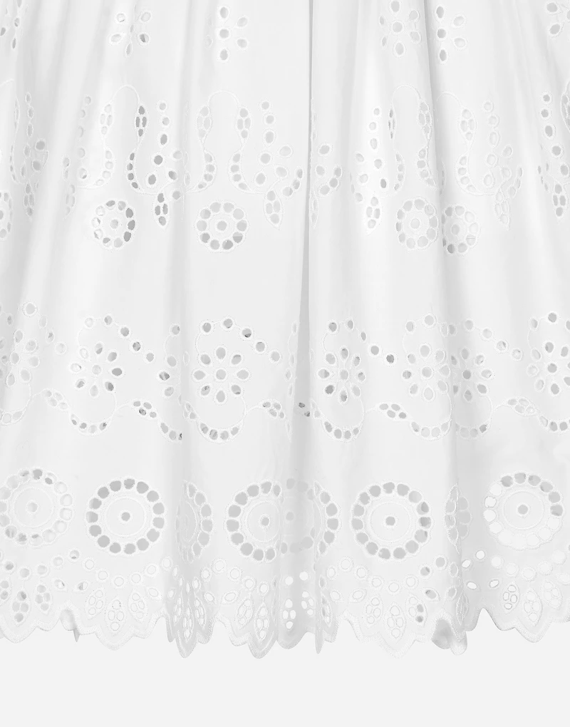 Poplin and broderie anglaise dress