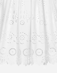 Poplin and broderie anglaise dress