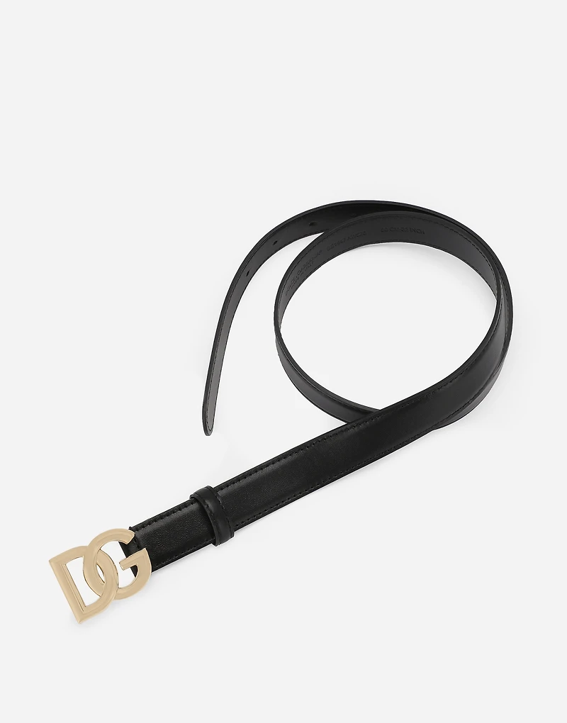 Calfskin belt with DG logo