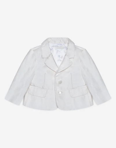 Single-breasted silk shantung jacket
